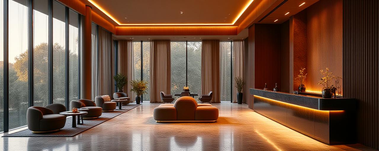 Luxury concierge desk with elegant architectural details